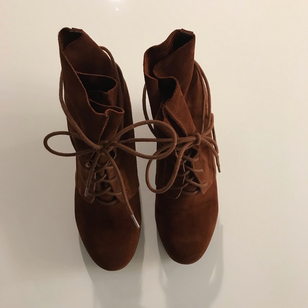 Sole Society ankle tie suede boots - Picture 4 of 6